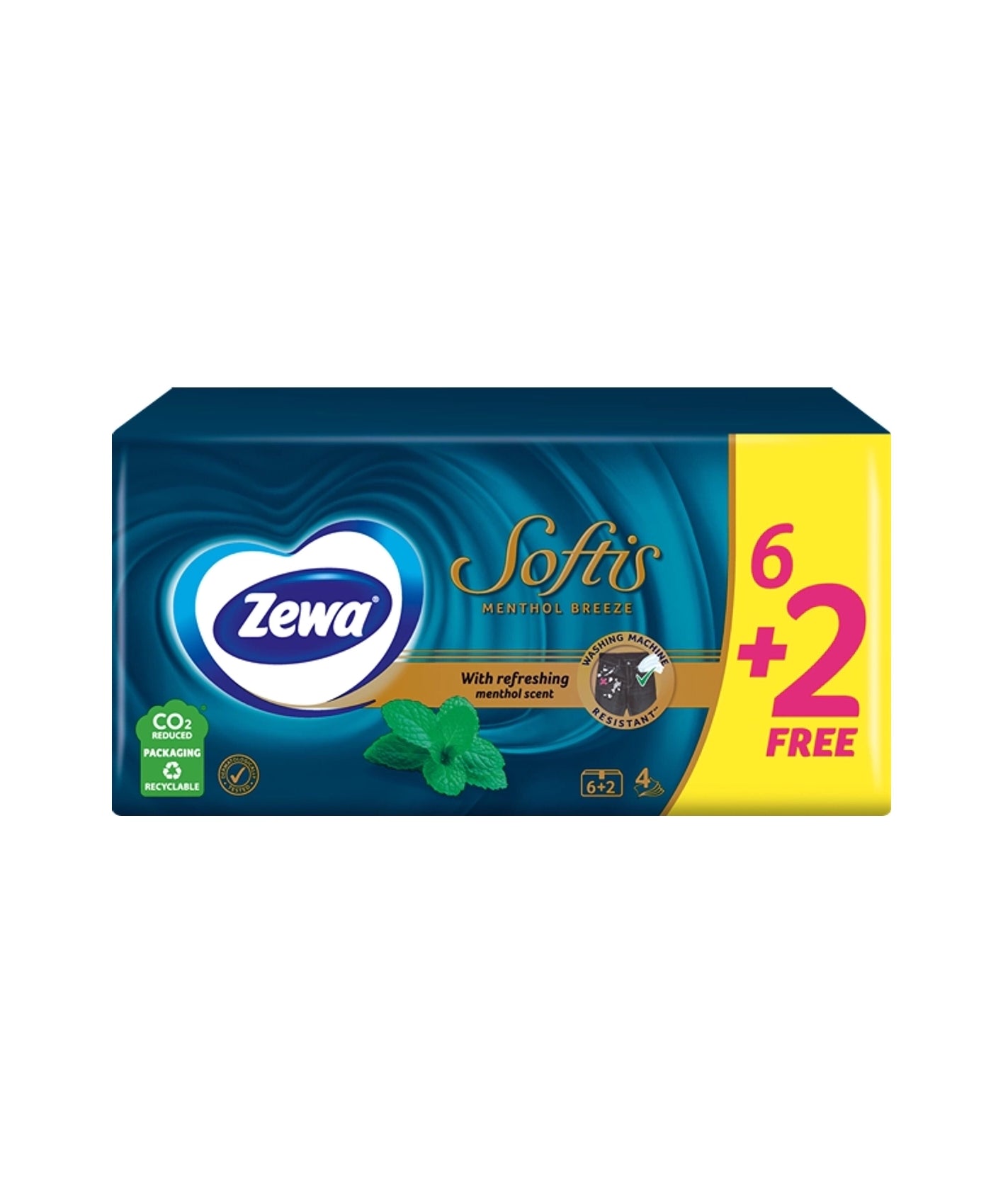 Zewa  Softis Papirnati Robčki Mentol 8 zavojev