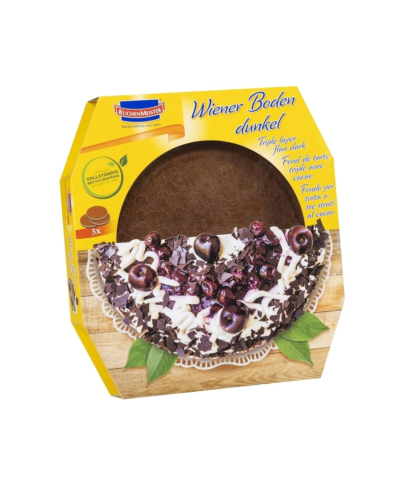 Kuchenmeister Temne Oblate za Torto 3 Plasti 400 g