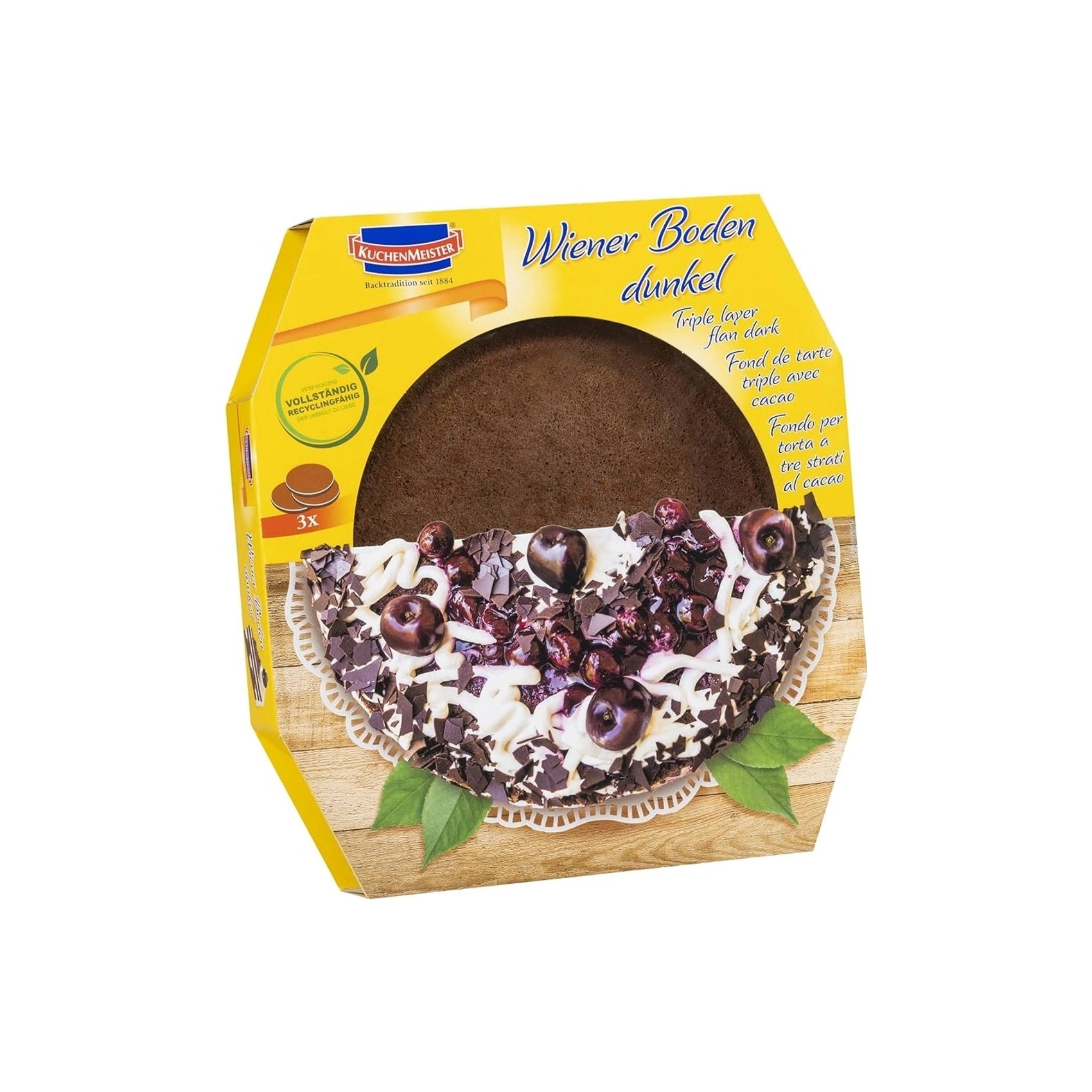 Kuchenmeister Temne Oblate za Torto 3 Plasti 400 g