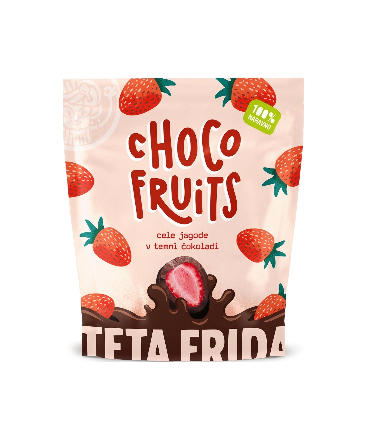 Teta Frida  Choco Fruits Cele Jagode v Temni Čokoladi 100 g