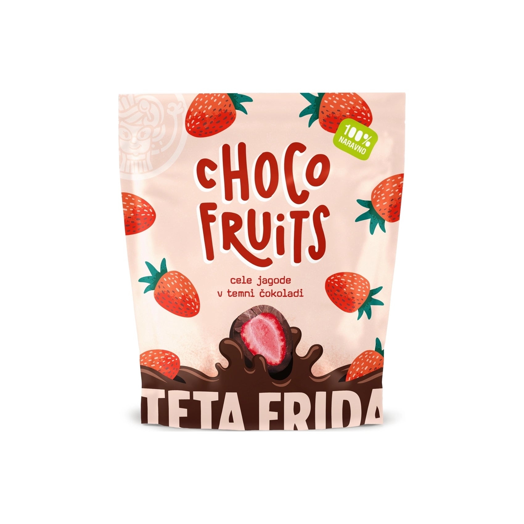 Teta Frida  Choco Fruits Cele Jagode v Temni Čokoladi 100 g