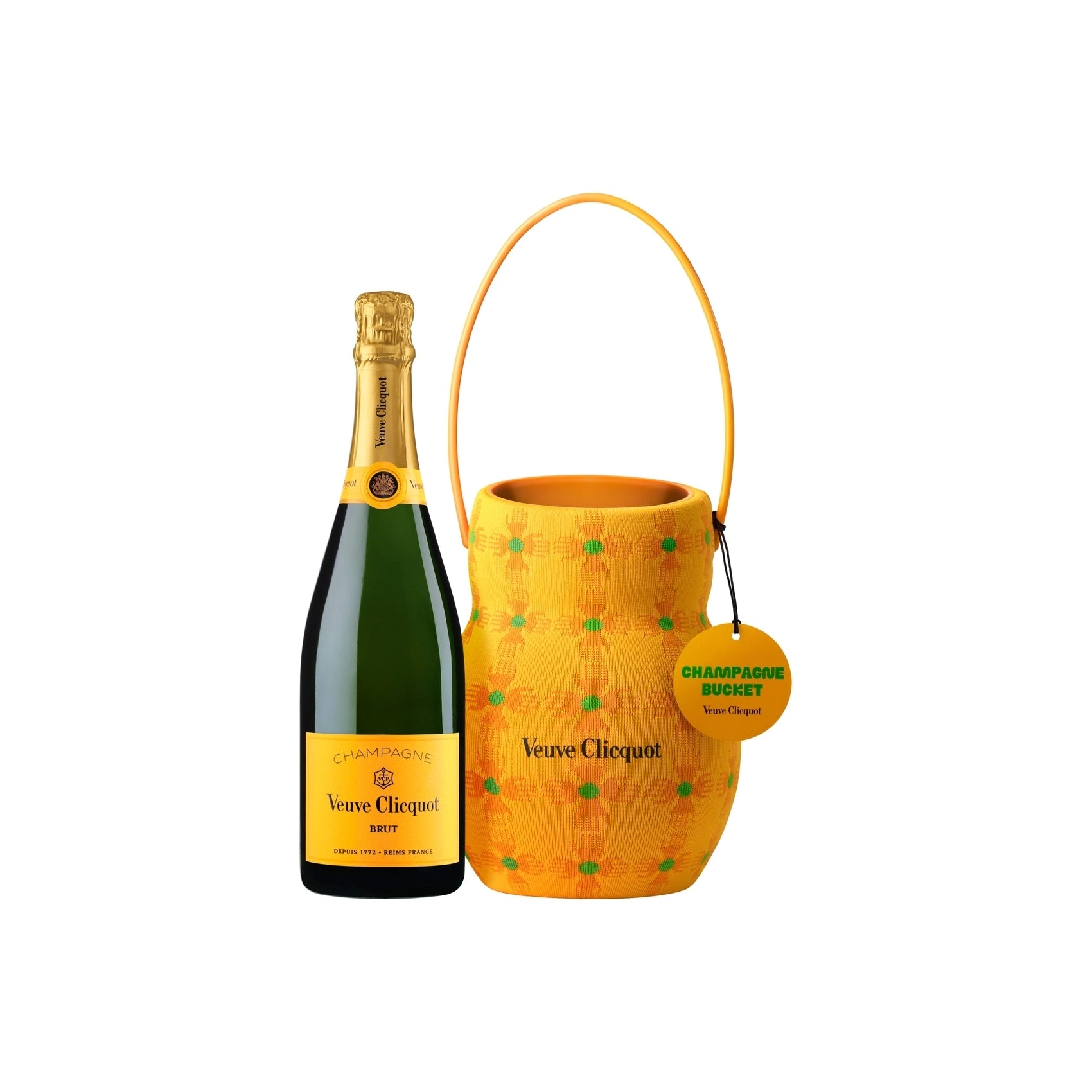 Veuve Clicquot Brut Yellow Label 0,75 l Champahne Bucket on the Go by Yinka Ilori