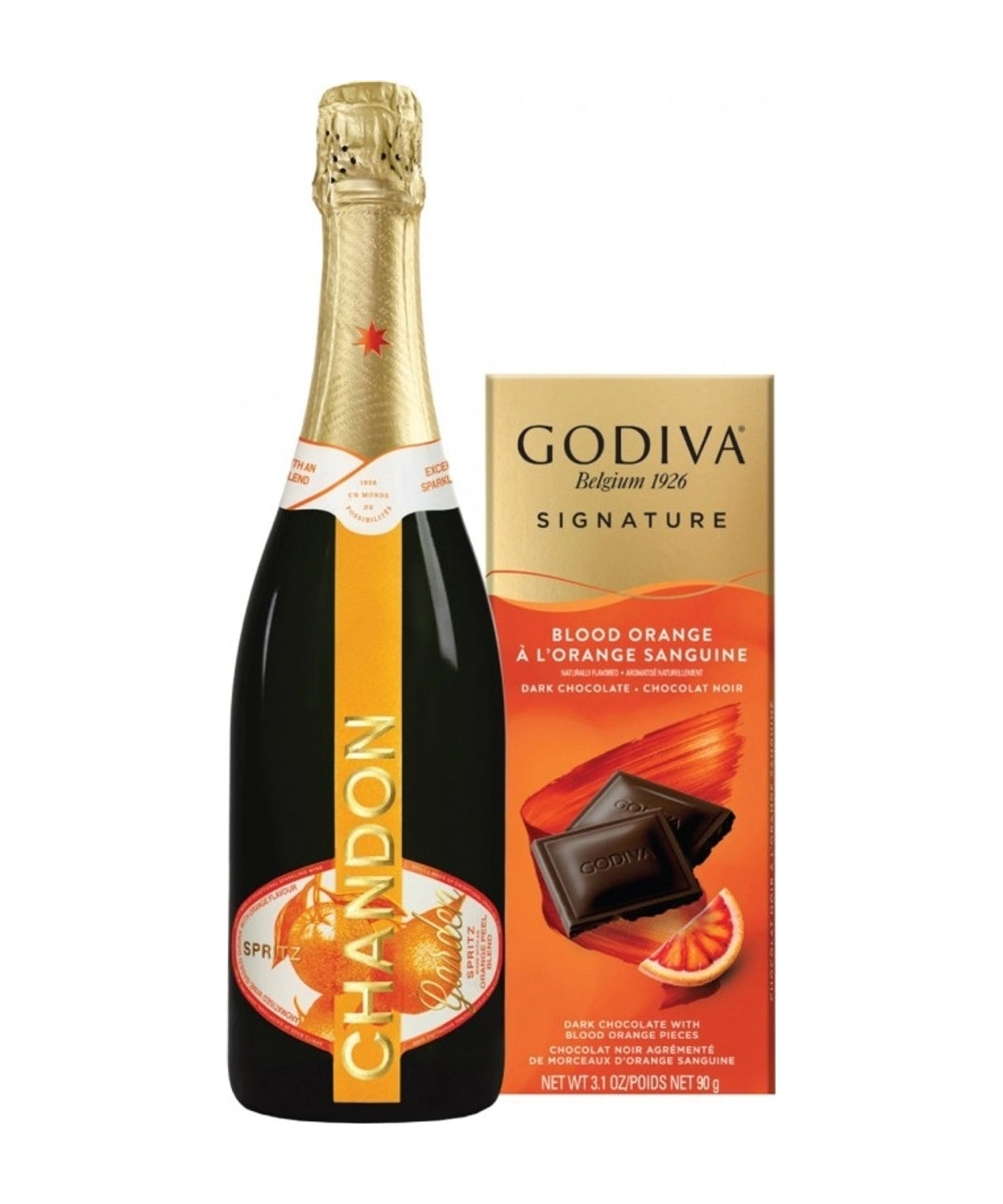 Paket Chandon Garden Spritz & Godiva Tablet Dark Blood Orange