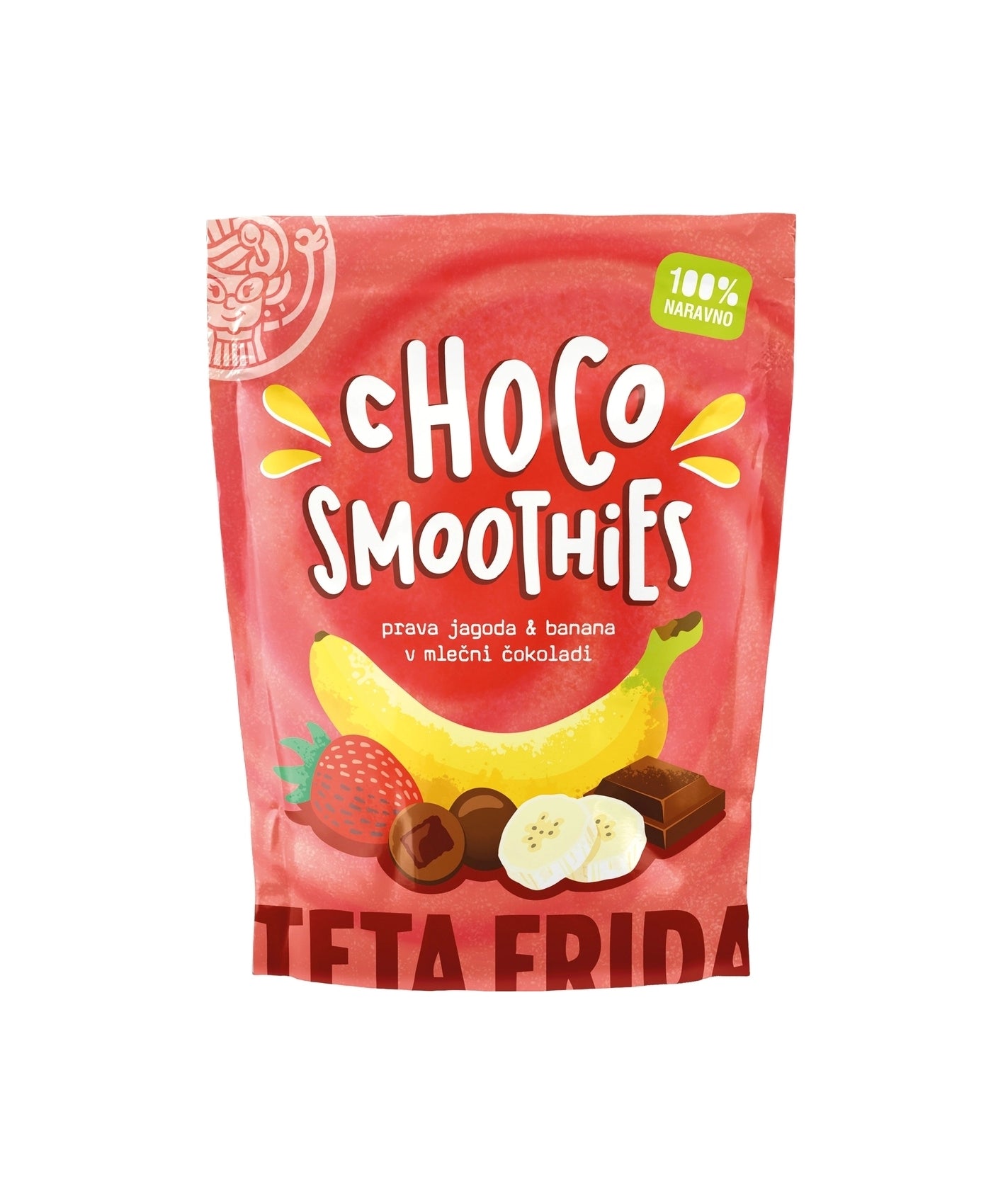 Teta Frida  Choco Smoothies Prava Jagoda in Banana v Mlečni Čokoladi 40 g