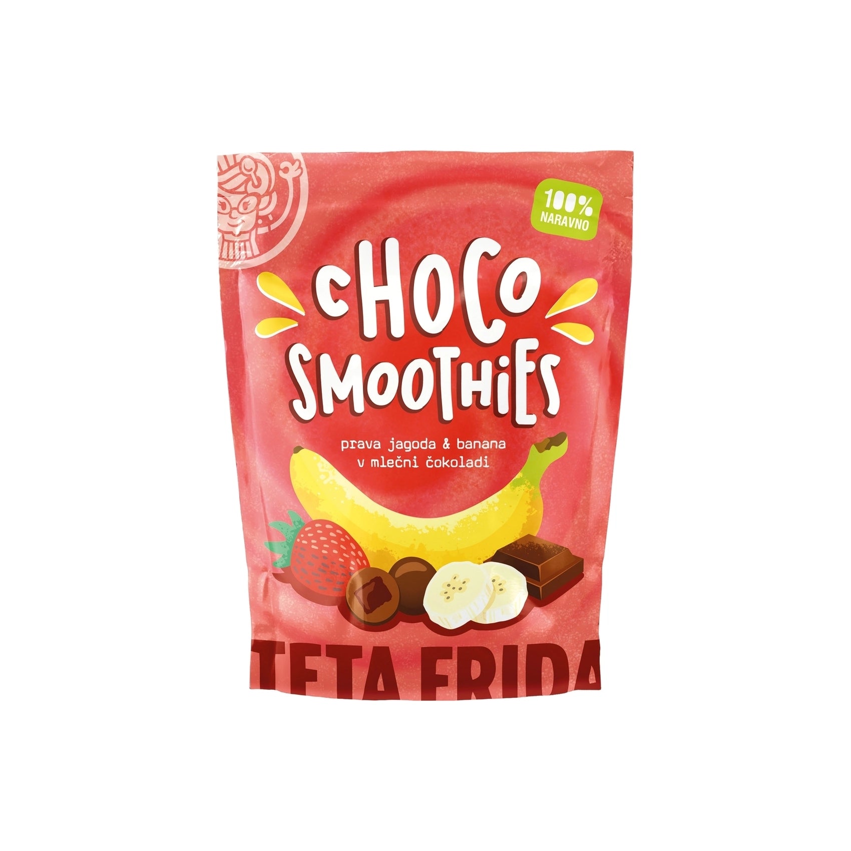 Teta Frida  Choco Smoothies Prava Jagoda in Banana v Mlečni Čokoladi 40 g