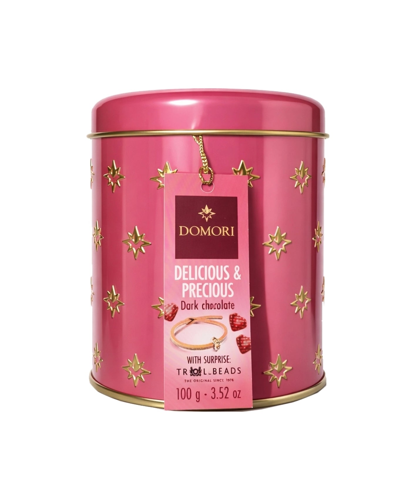 Domori Pločevinka s srčki + zapestnica 100 g