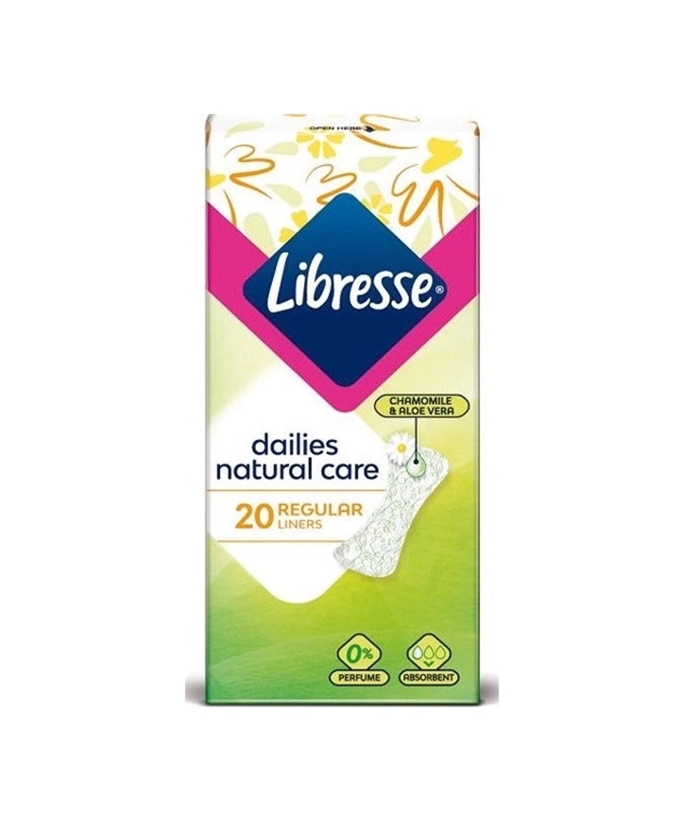 Libresse Libresse Ščitniki Perila z Dodano Aloe vero in Kamilico / 20 ščitnikov