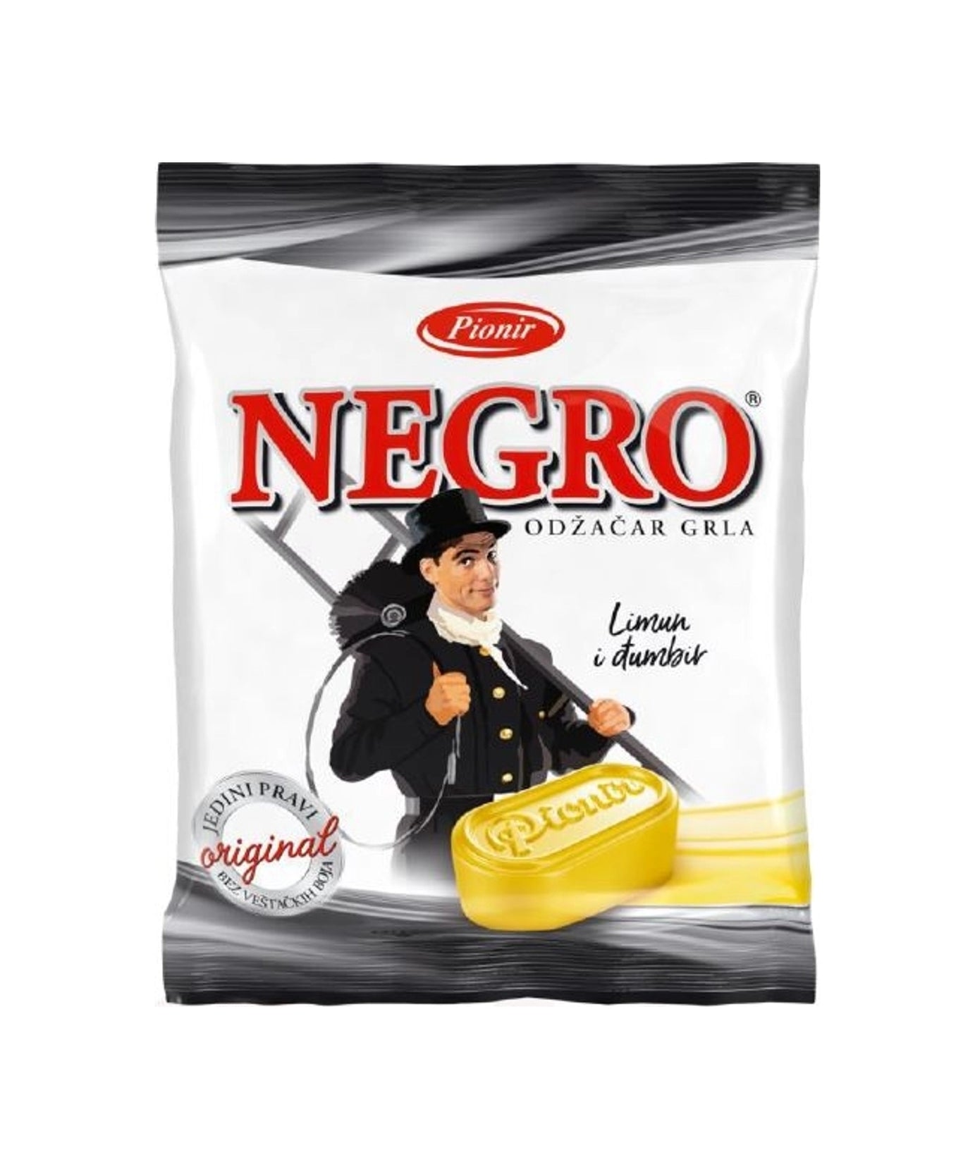 Pionir  Negro Trdi Bonboni Ingver in Limona / 100 g