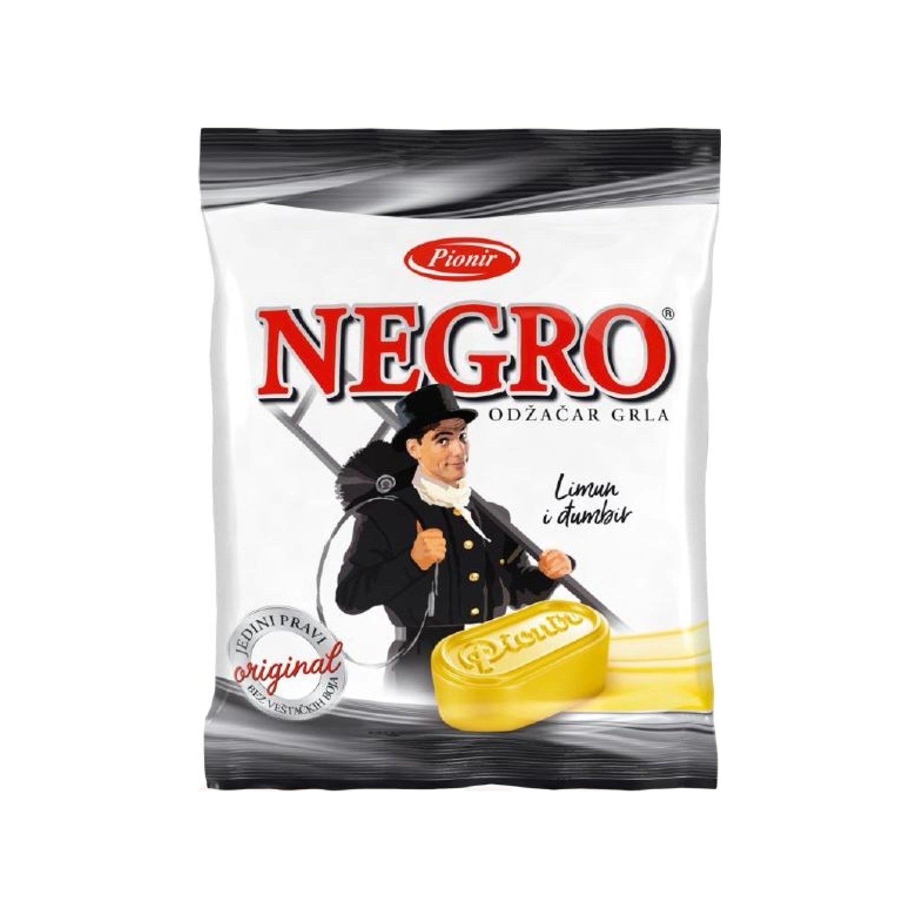 Pionir  Negro Trdi Bonboni Ingver in Limona / 100 g
