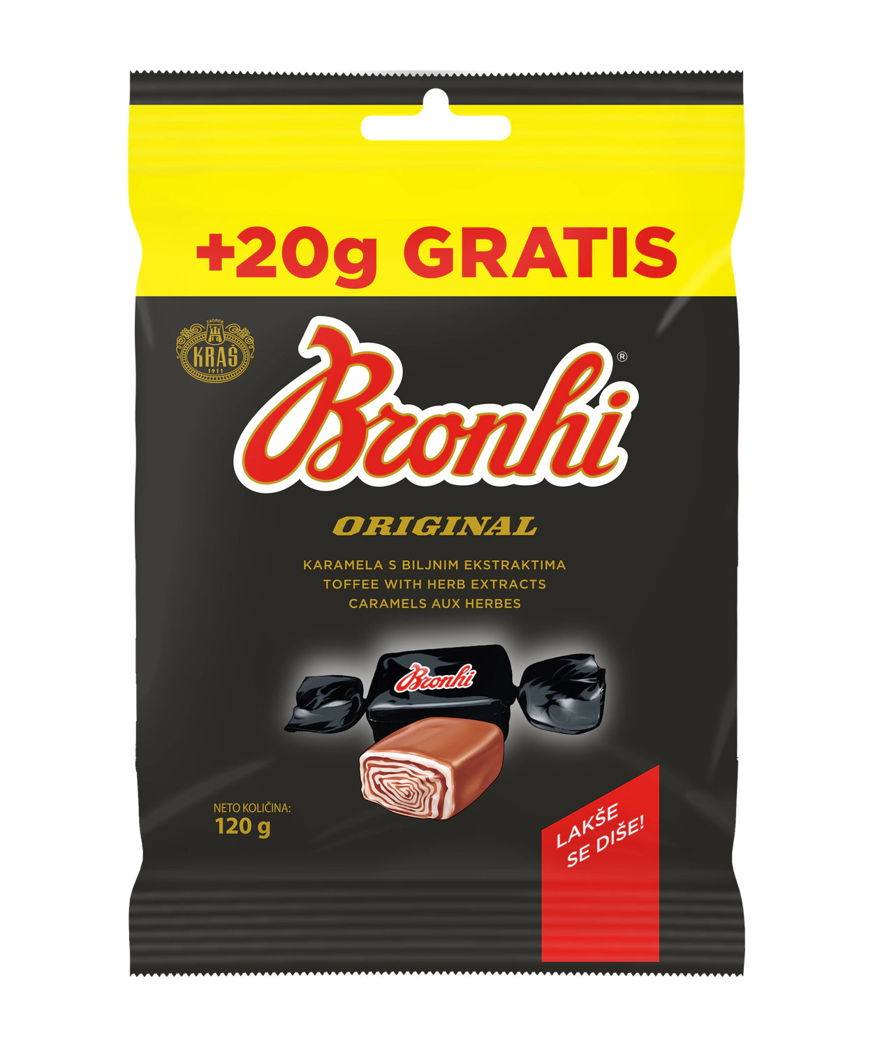 Kraš  Bronhi Original / 100 g + 20 g GRATIS
