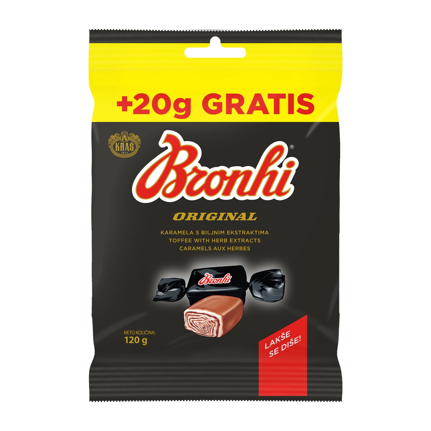 Kraš  Bronhi Original / 100 g + 20 g GRATIS