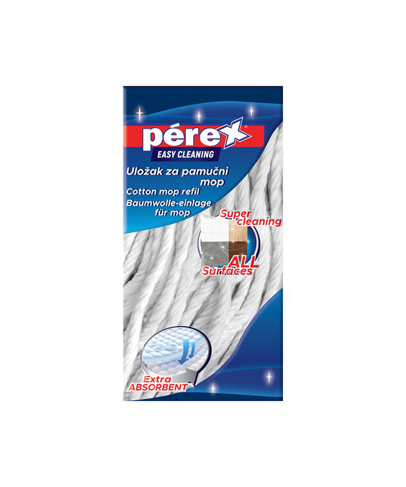 Perex  Bombažni vložek za Mop 1 kos