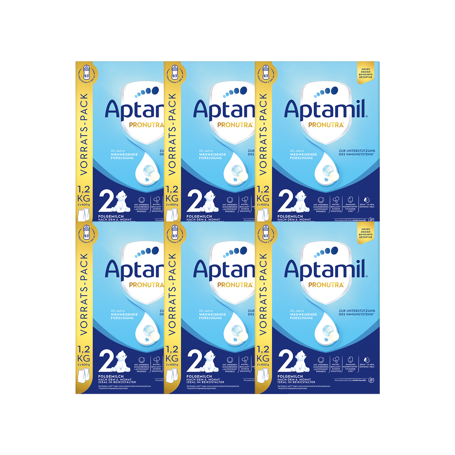 PAKET Aptamil 2 1200 g 5+1 GRATIS