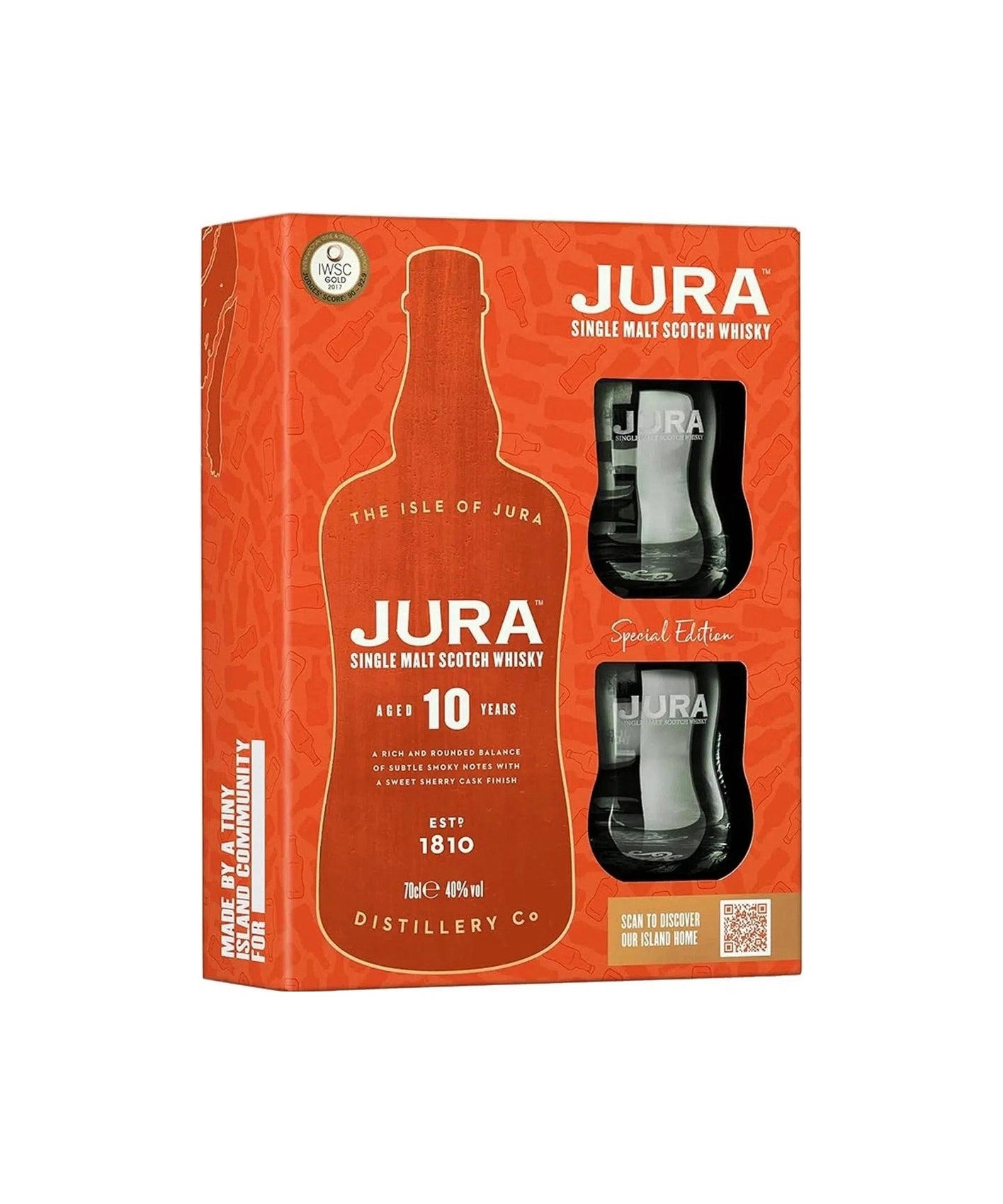 Isle Of Jura 10 Years 0,7 L + 2 kozarca