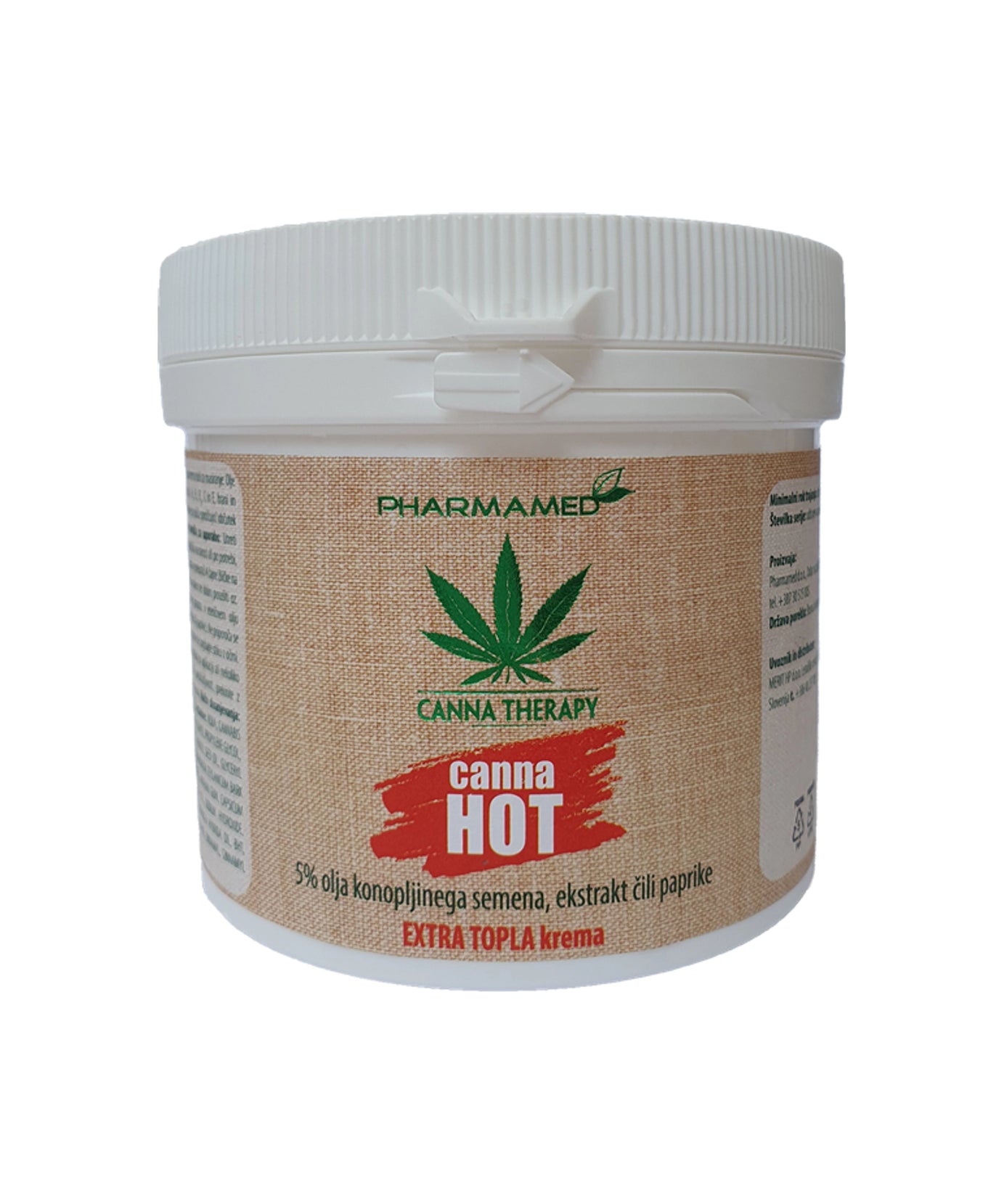 Pharmamed  Canna Hot Topli Gel s Konopljinim Oljem 250 ml