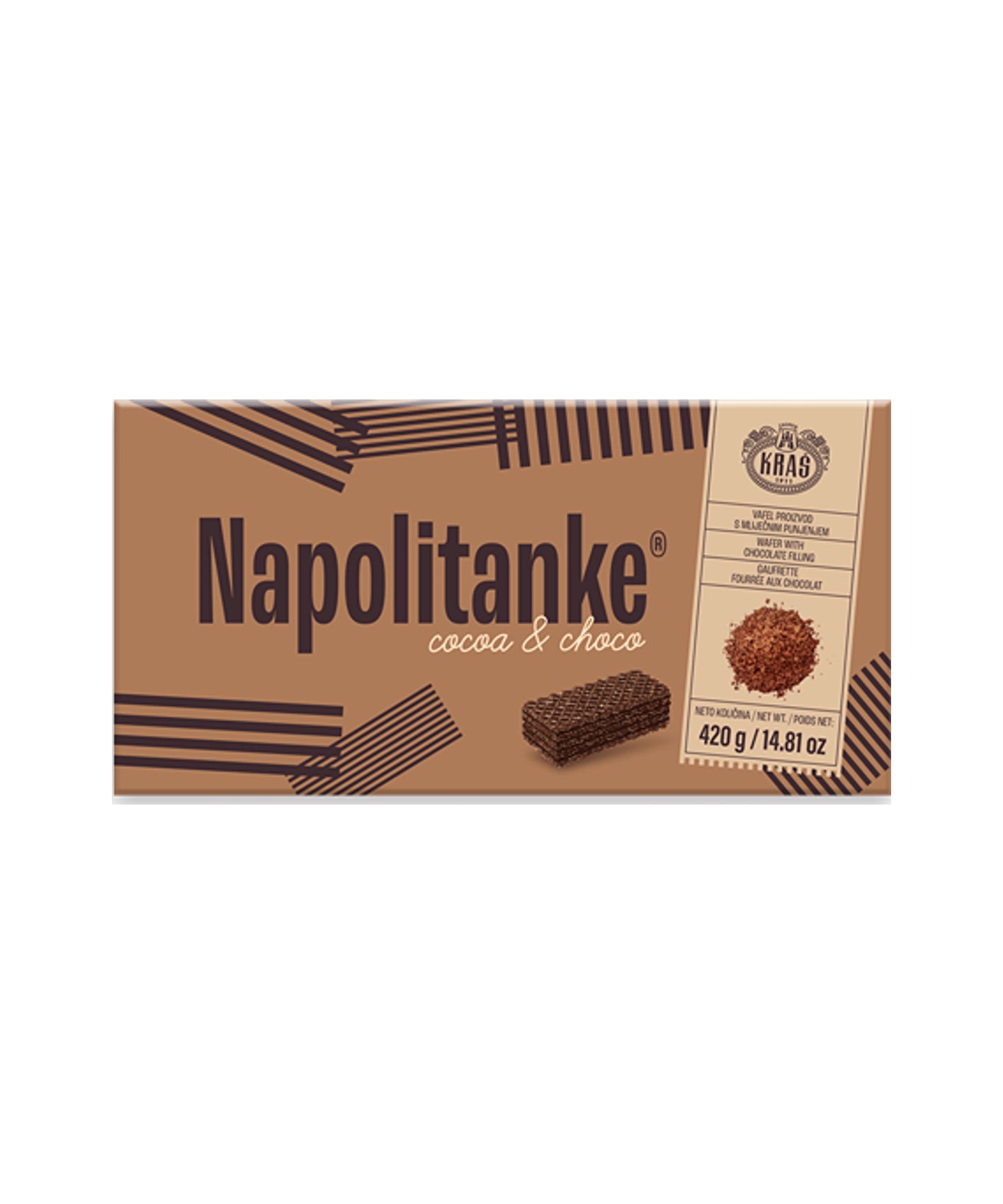 Kraš  Napolitanke Cocoa & Choco 420 g