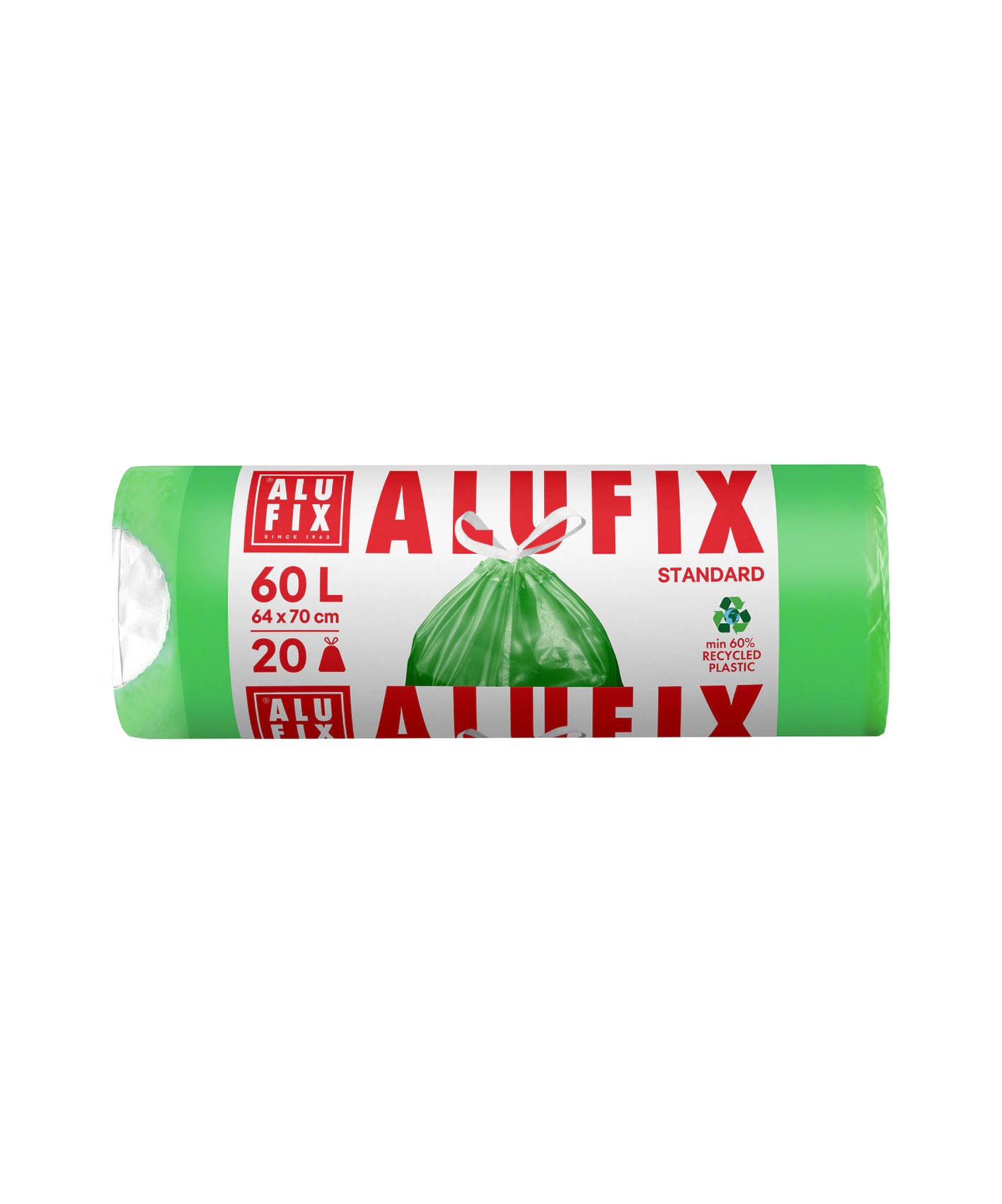 Alufix  Vrečke za Smeti s Trakom Zelene 60 L 20 vrečk