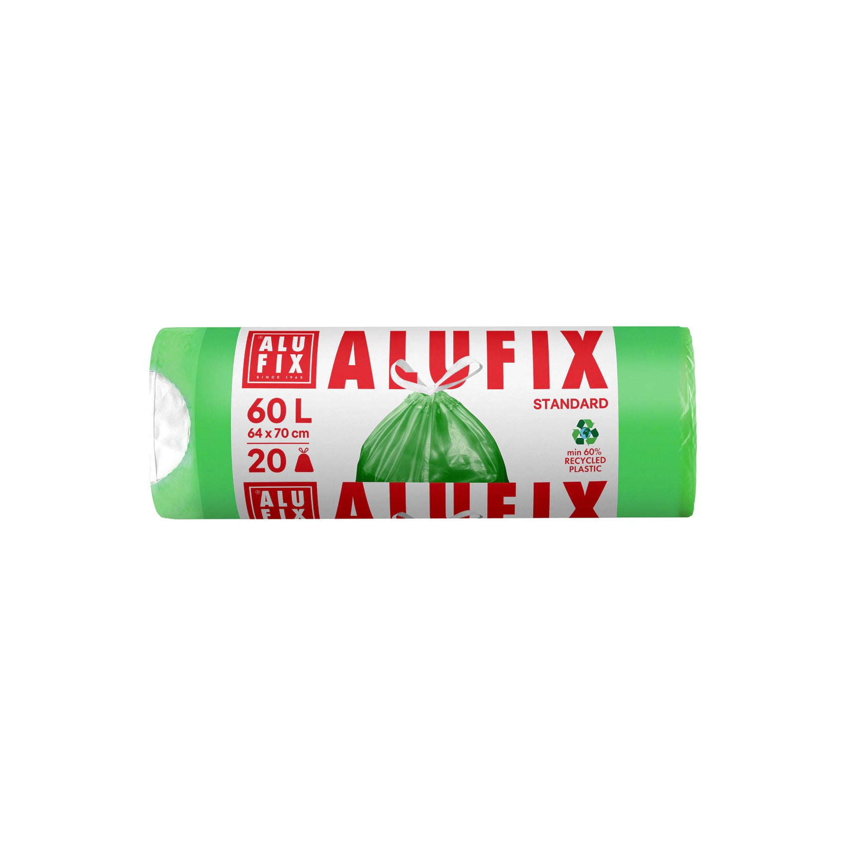 Alufix  Vrečke za Smeti s Trakom Zelene 60 L 20 vrečk