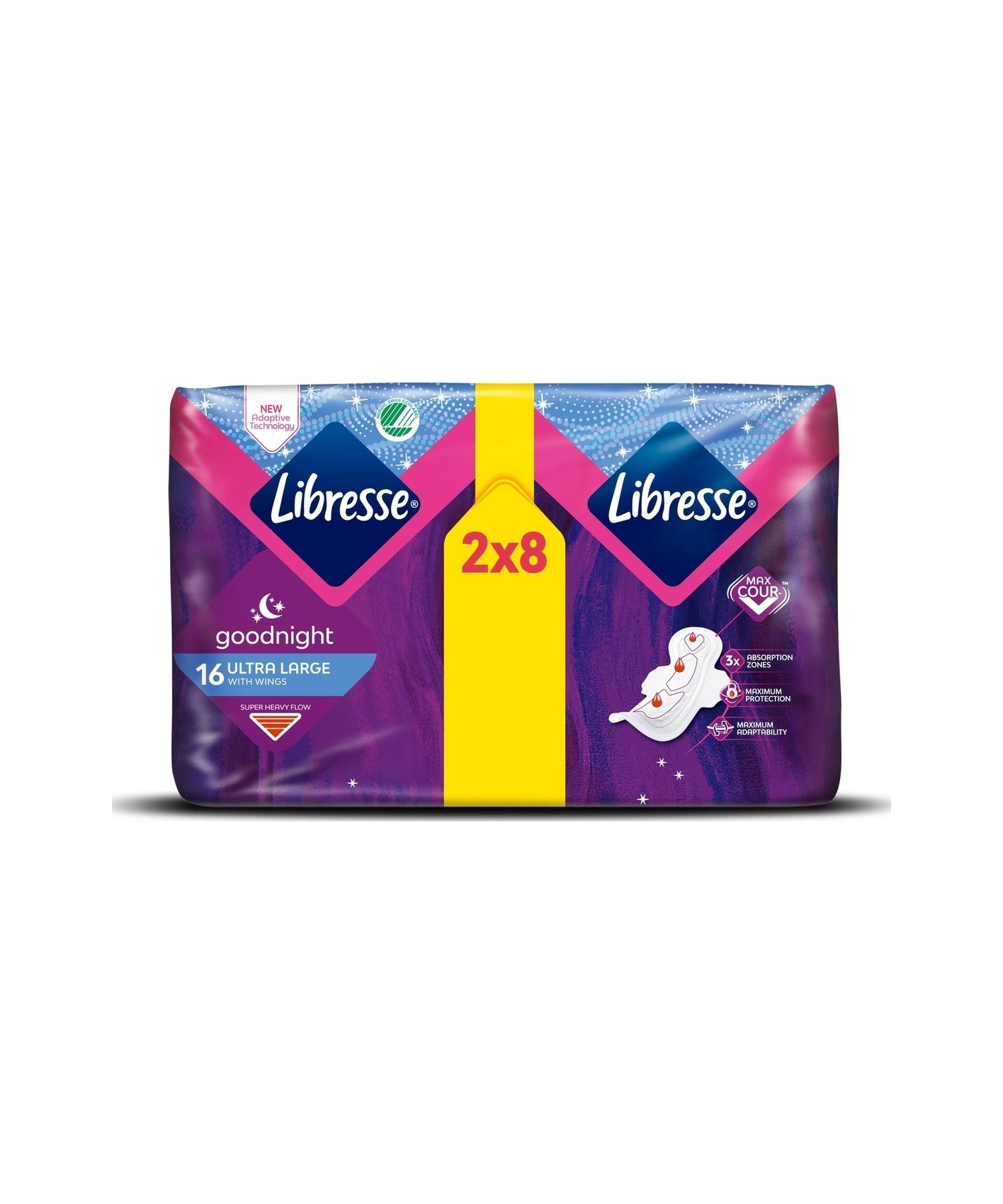 Libresse Ultra Large+ zelo Dolgi Nočni vložki s Krilci 16 vložkov