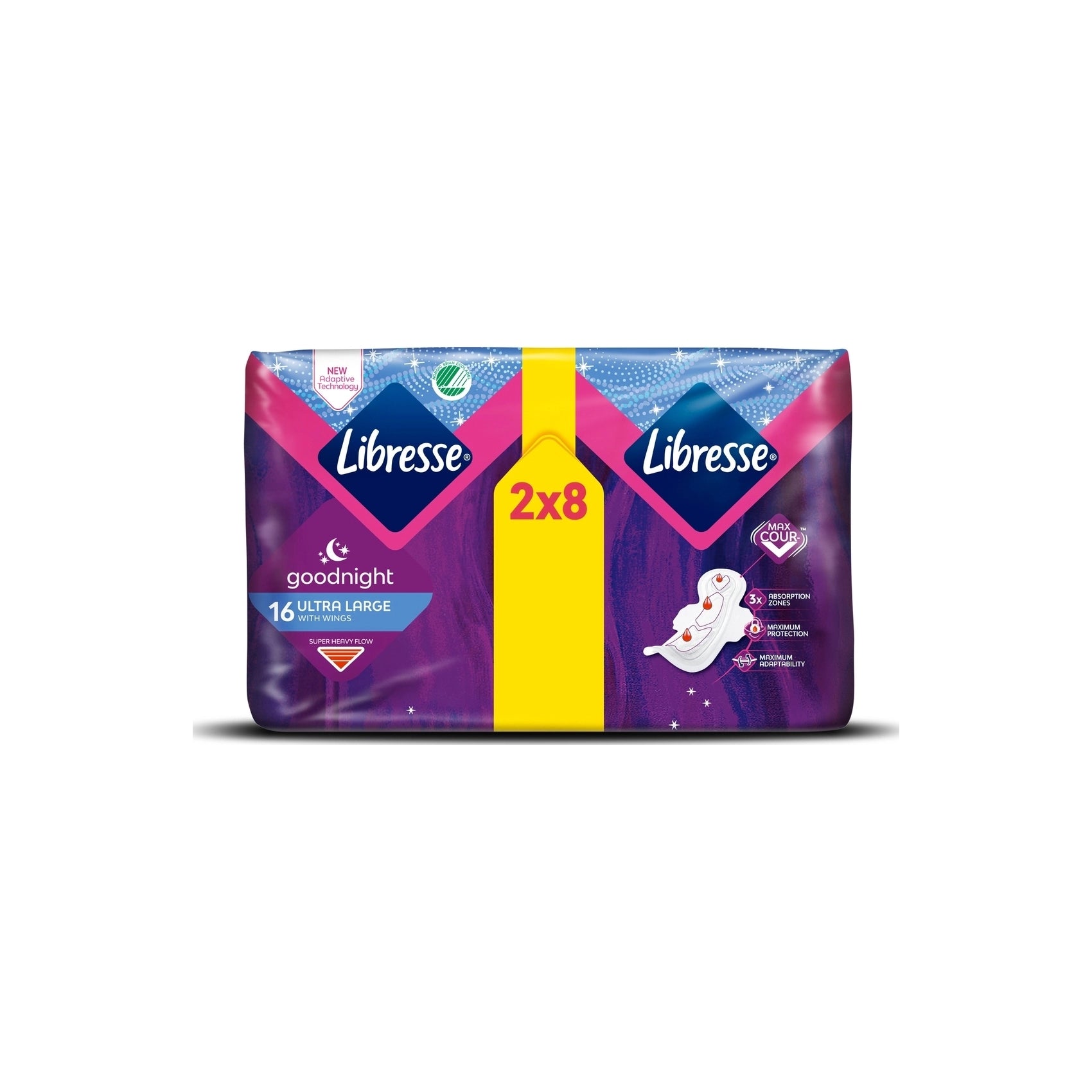 Libresse Ultra Large+ zelo Dolgi Nočni vložki s Krilci 16 vložkov