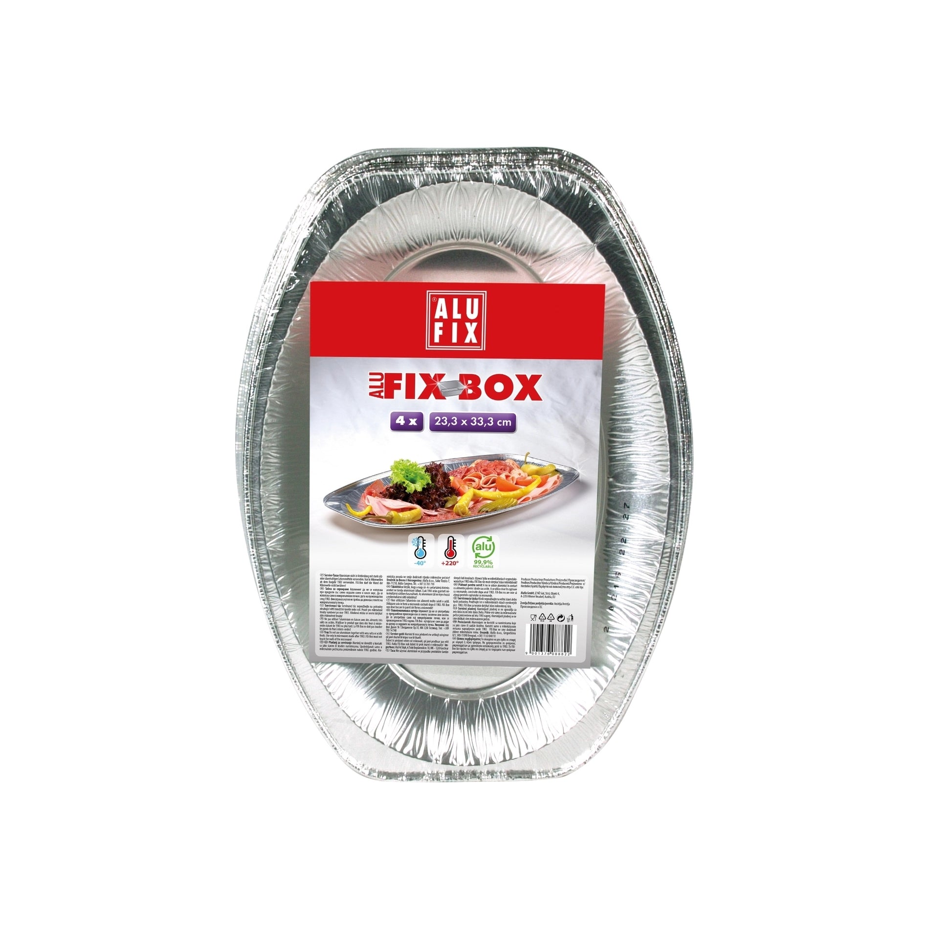 Alufix  Alu Servirni Pladenj Fix Box / 23 x 33 cm / 4 kos