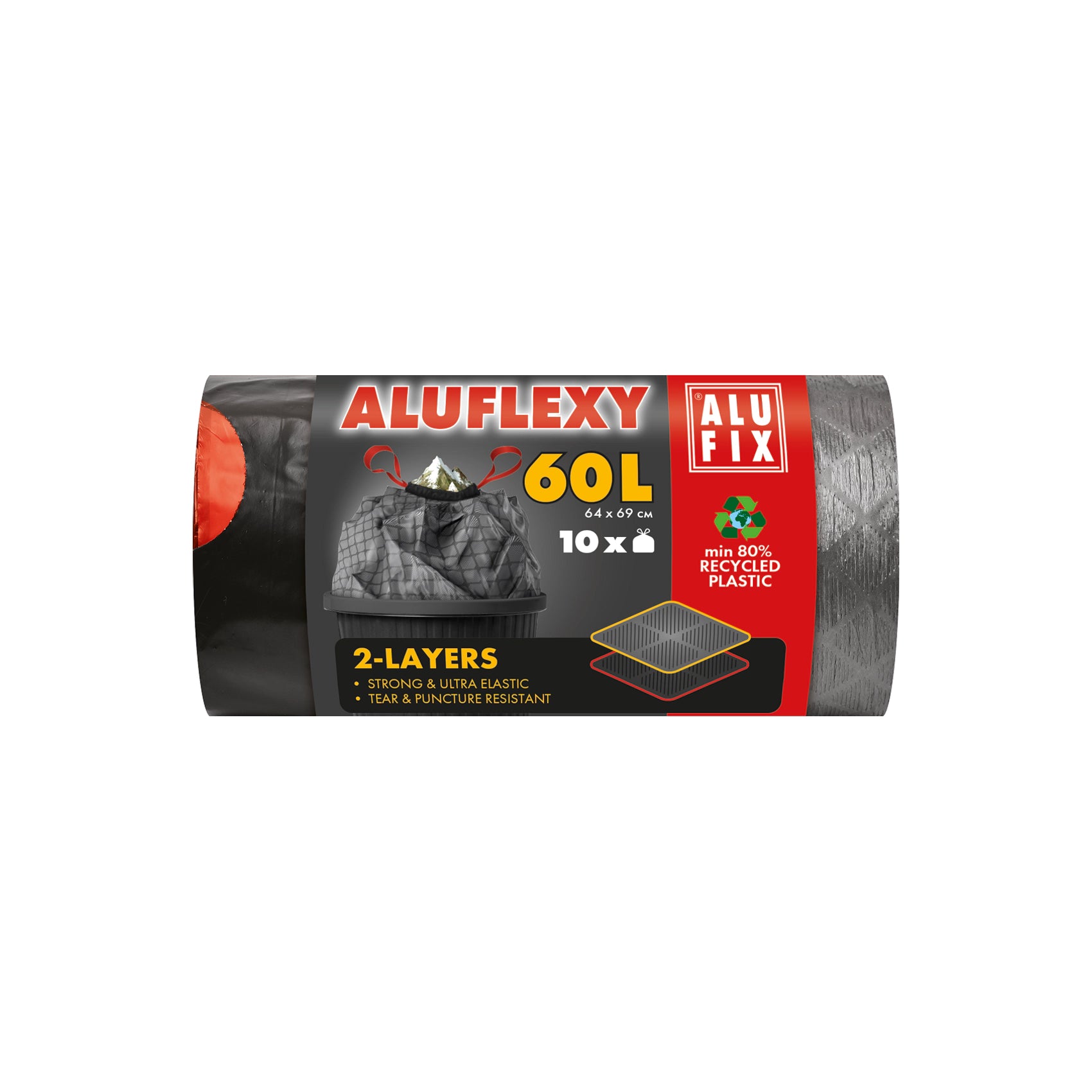 Alufix  Aluflexy Vrečke za Smeti s Trakom 60 L 10 vrečk