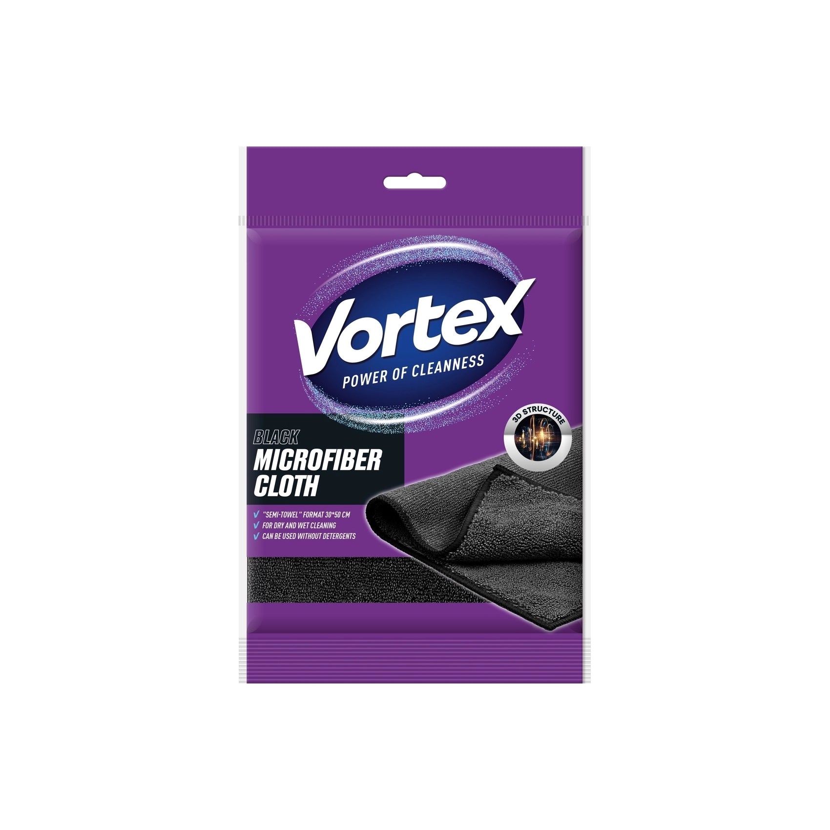 Vortex Krpa iz mikrovlaken - črna 30x50 cm