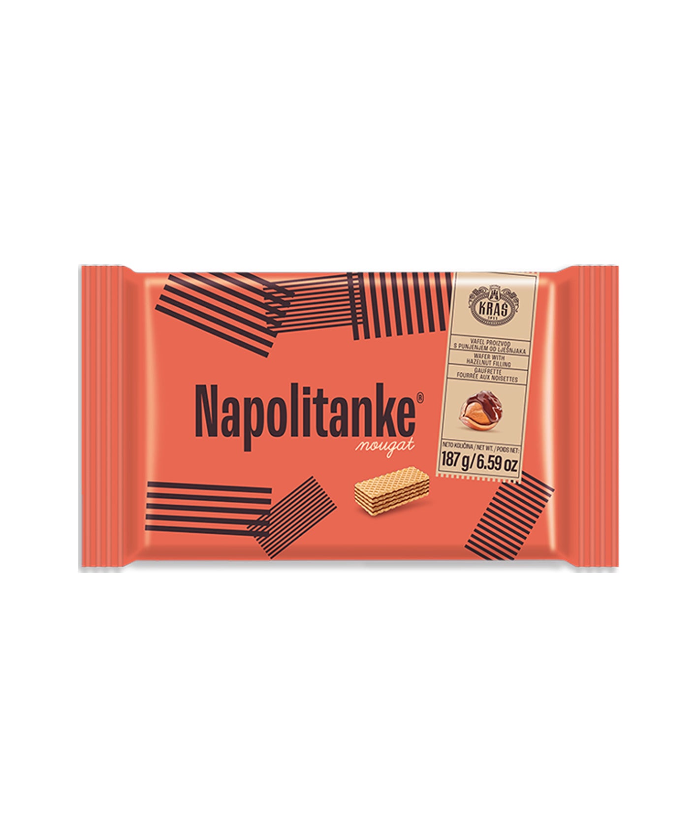 Kraš  Napolitanke Nougat 187 g