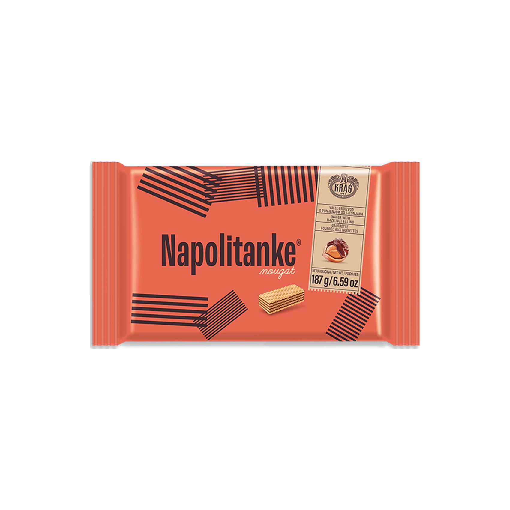 Kraš  Napolitanke Nougat 187 g