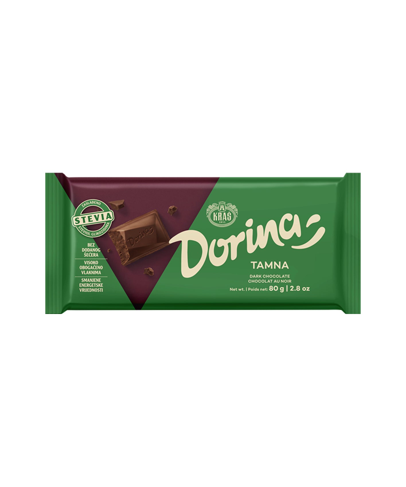Kraš  Dorina Stevia Temna 80 g