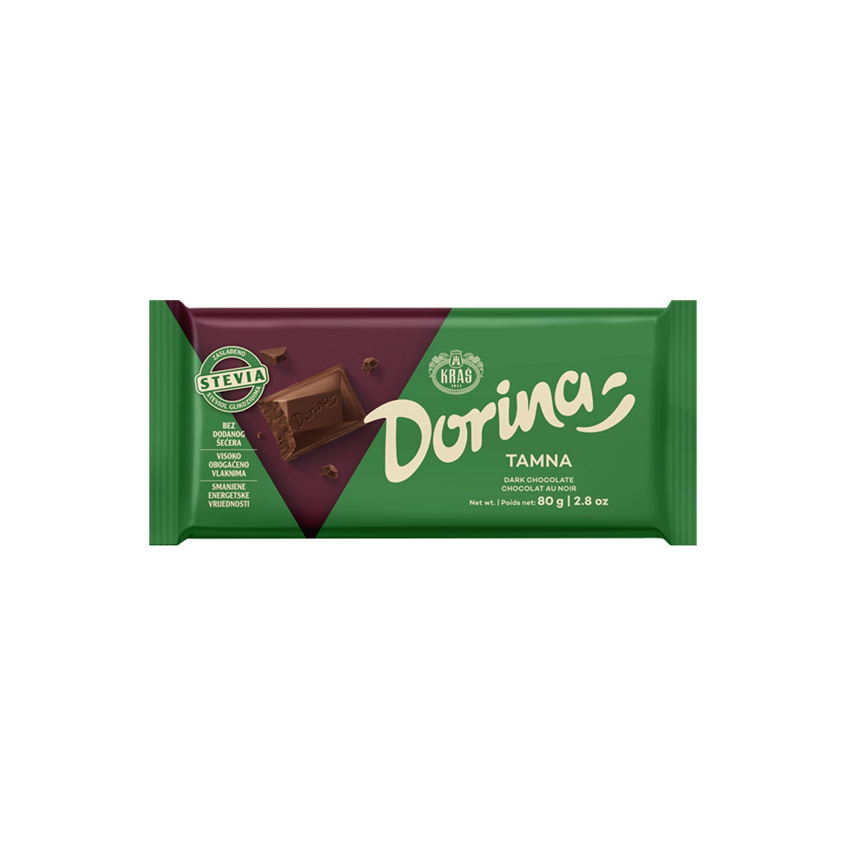 Kraš  Dorina Stevia Temna 80 g