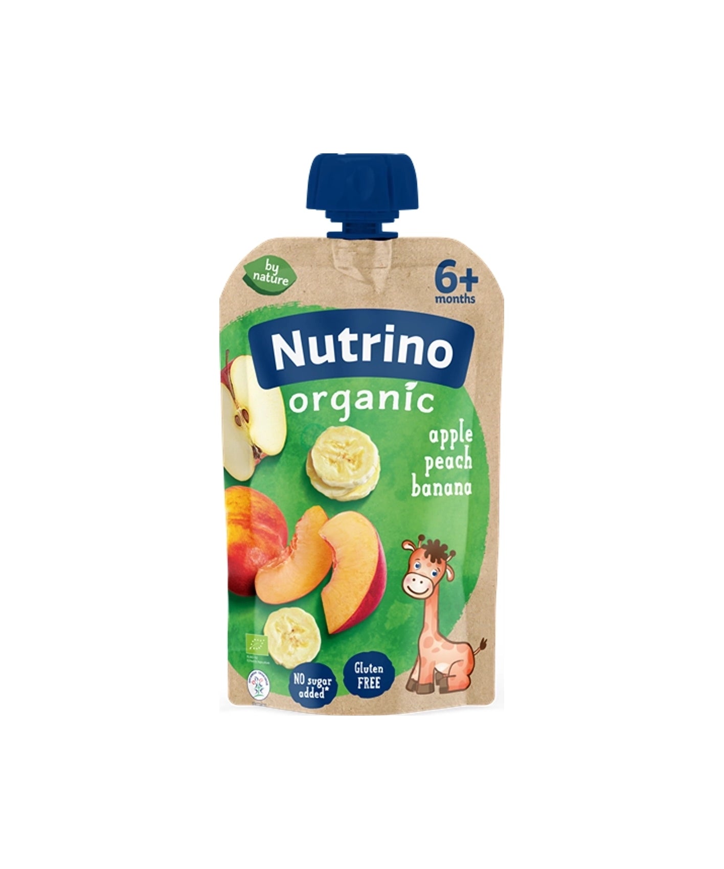 Nutrino Lab Organic  Sadna Kaša Jabolko,  Breskev in Banana 100 g