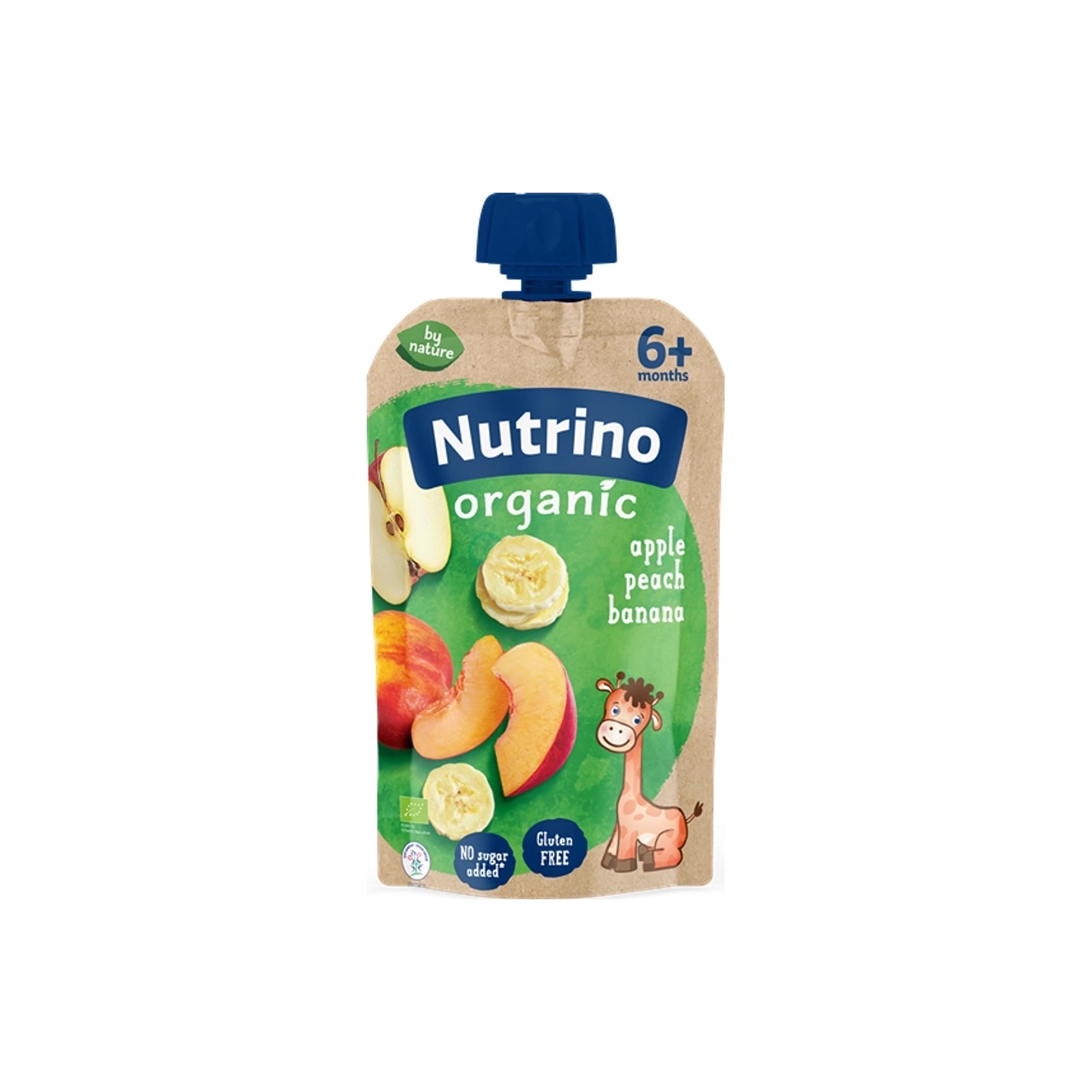Nutrino Lab Organic  Sadna Kaša Jabolko,  Breskev in Banana 100 g