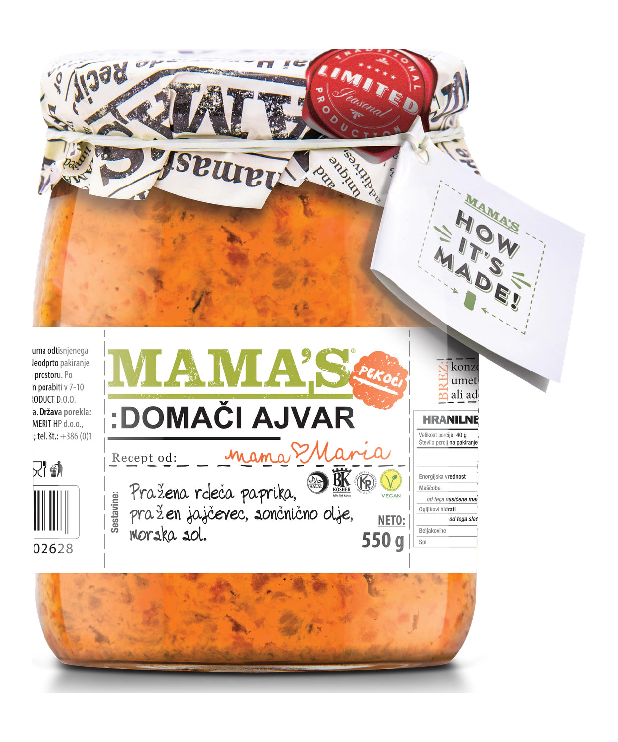 Mama's  Ajvar Pekoči / 550 g