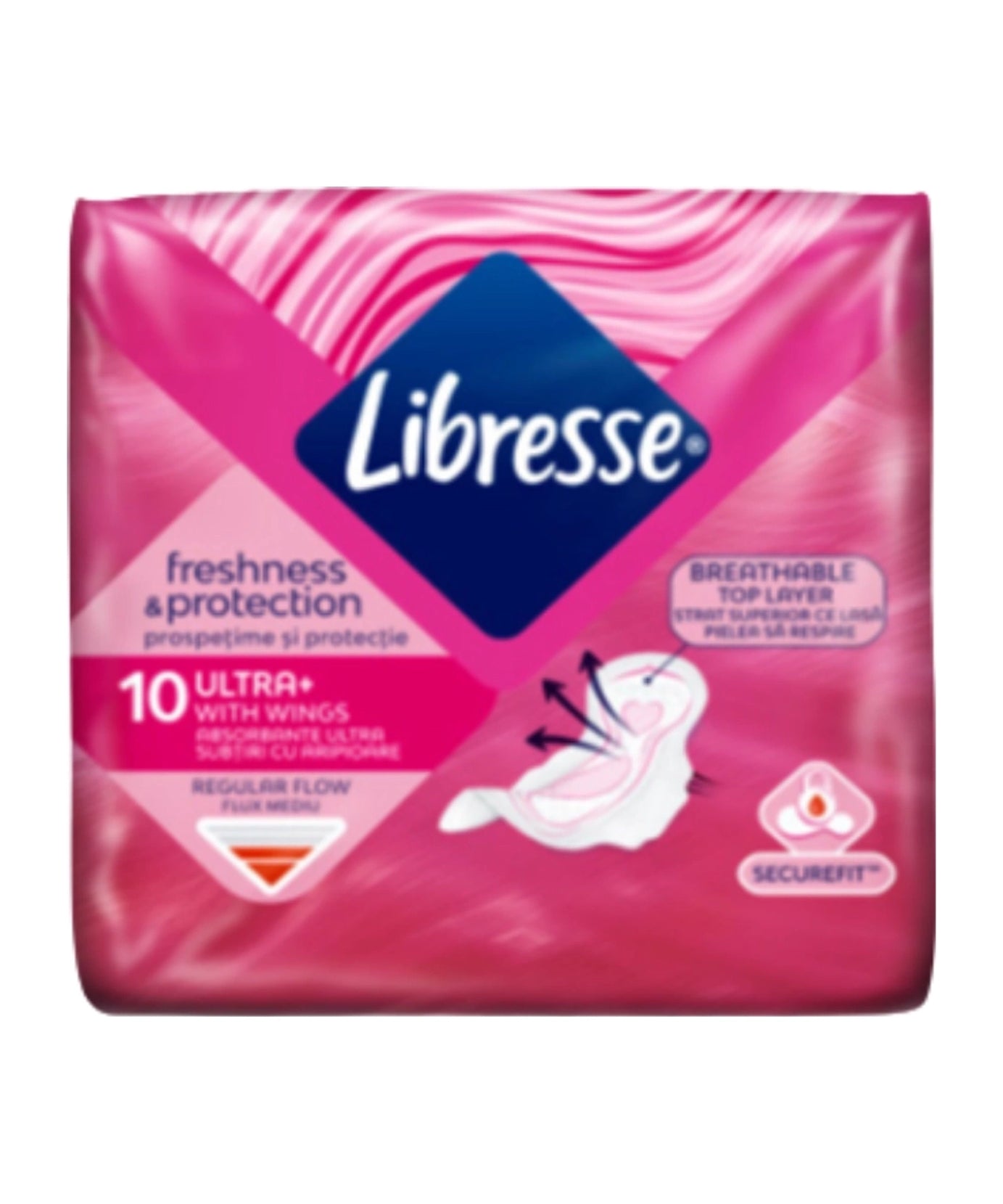 Libresse Libresse Ultra Thin Normal vložki s Krilci Secure Fit in Roll-Press-Go / 10 vložkov