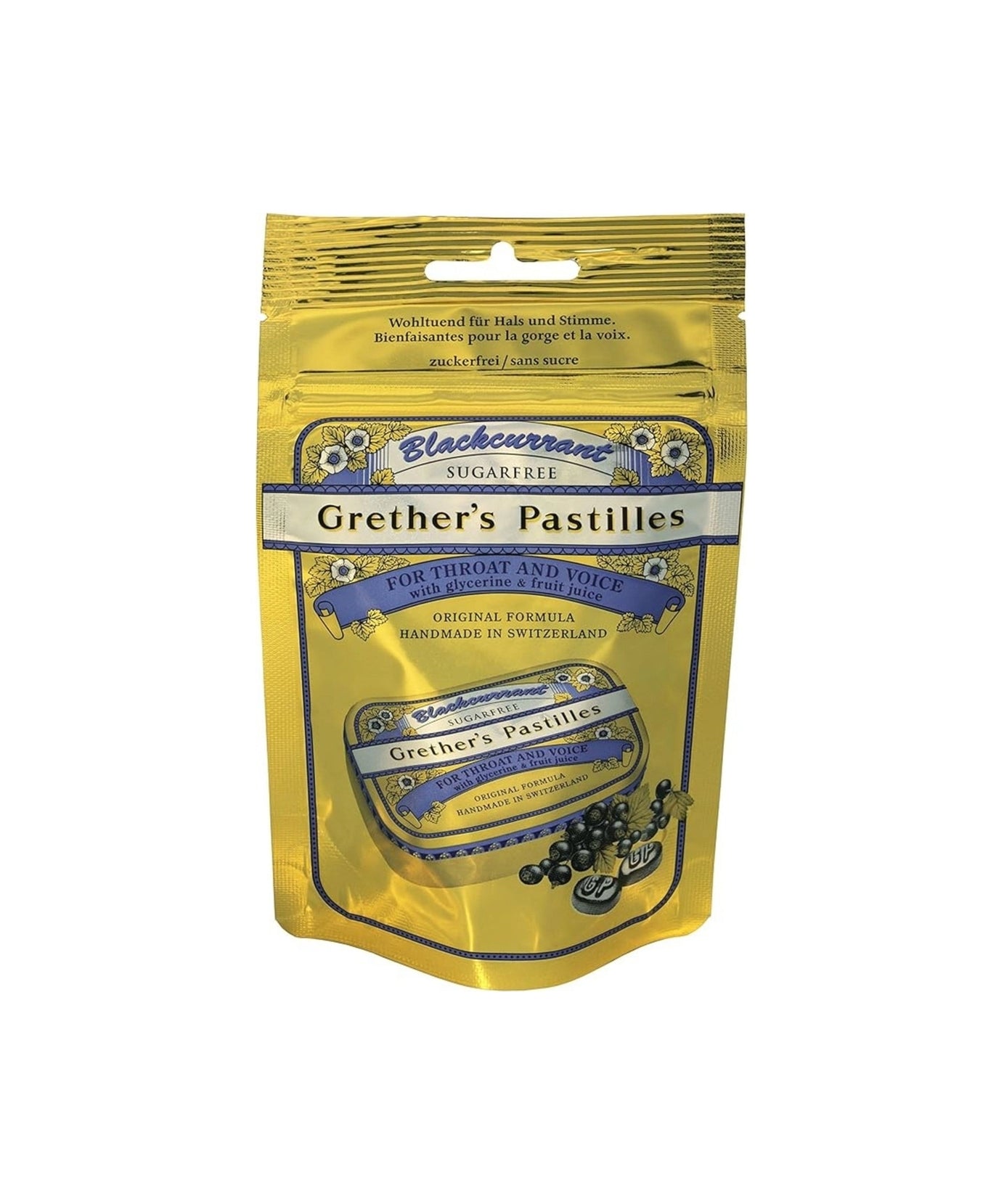 Grether's črni ribez brez sladkorja refill v vrečki  110 g
