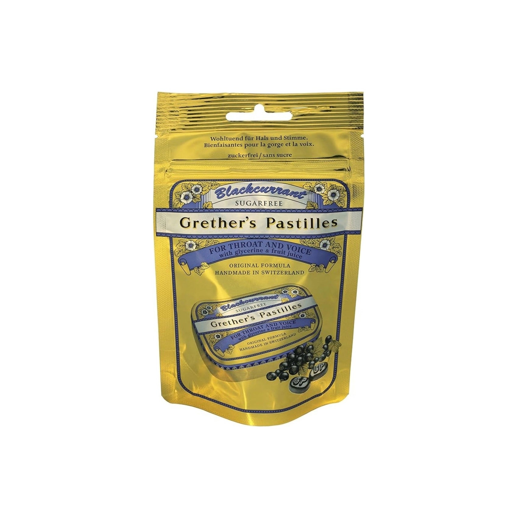 Grether's črni ribez brez sladkorja refill v vrečki  110 g