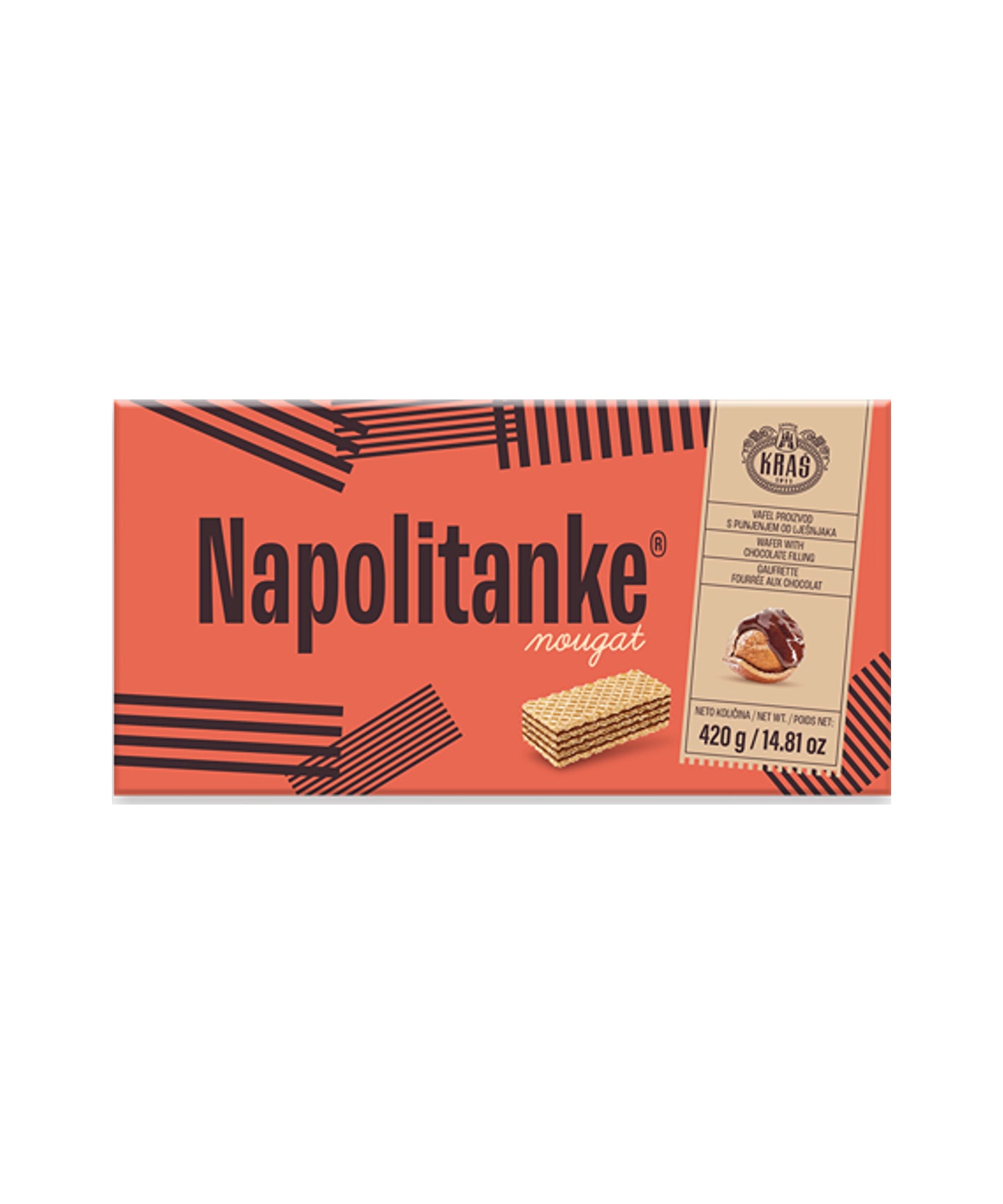 Kraš  Napolitanke Nougat 420 g