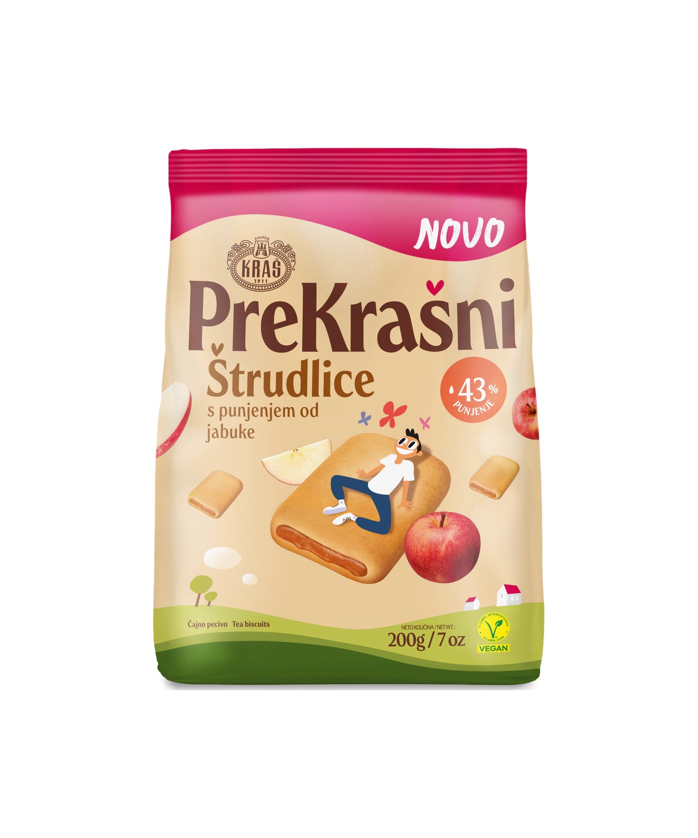 Kraš  Štrudlice Jabolko 200 g