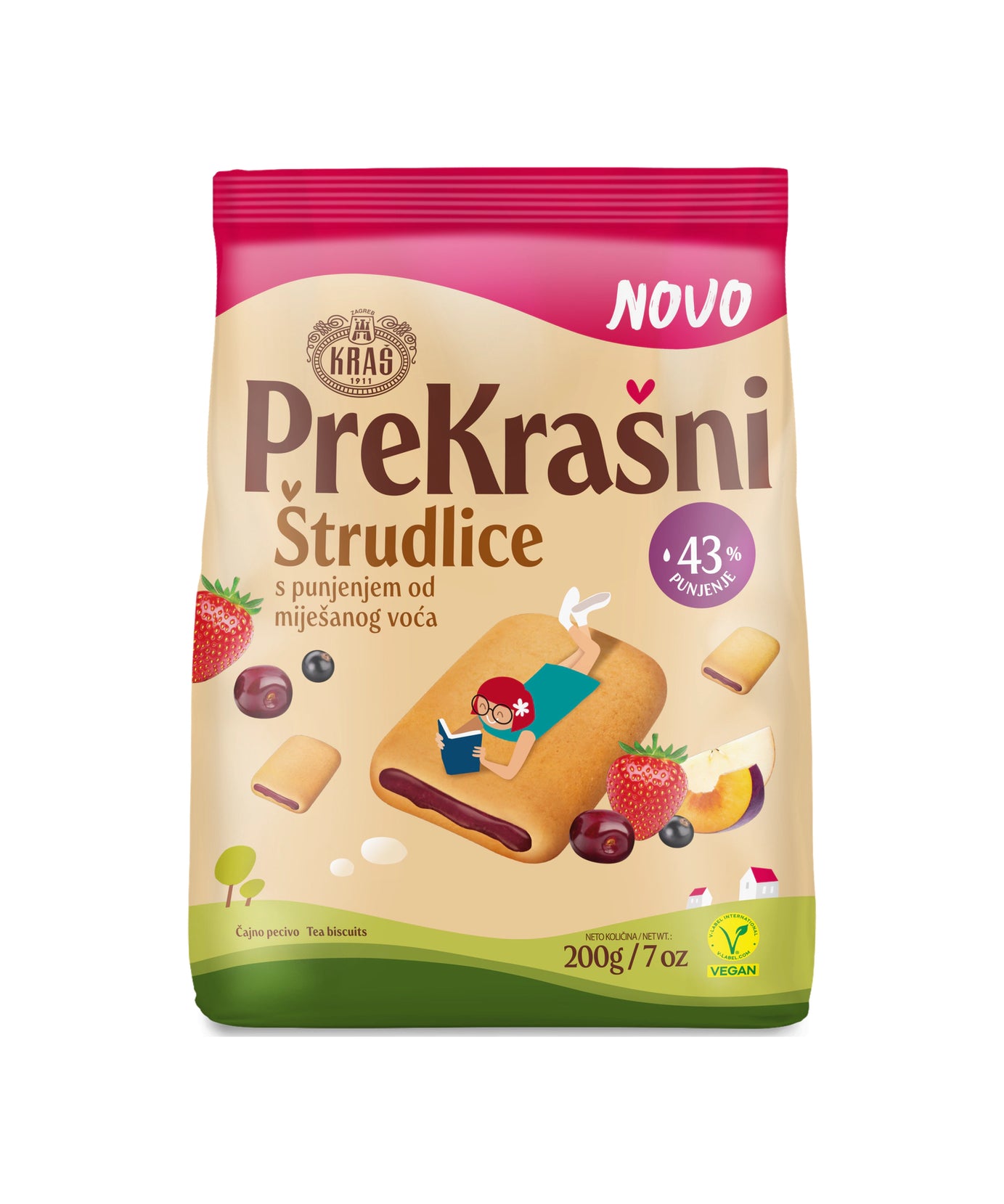 Kraš  Štrudlice Mešano Sadje / 200 g