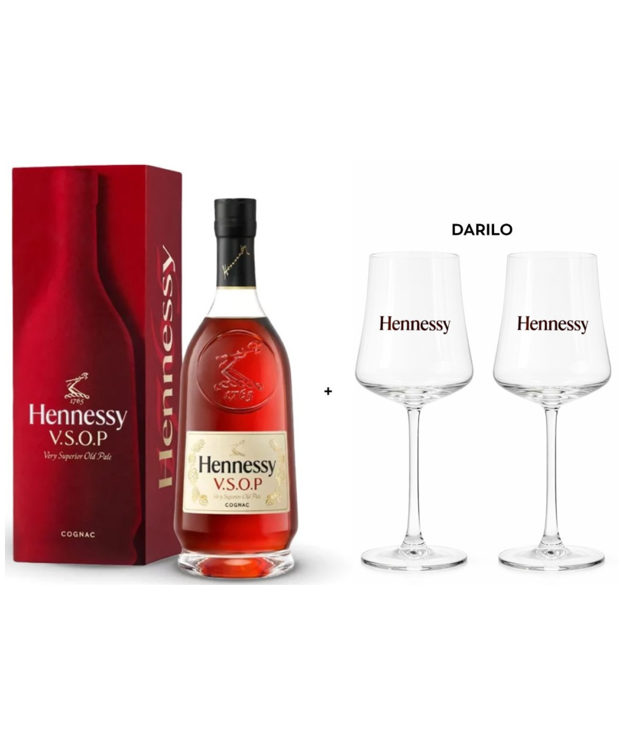 Hennessy V.S.O.P + 2 kozarca